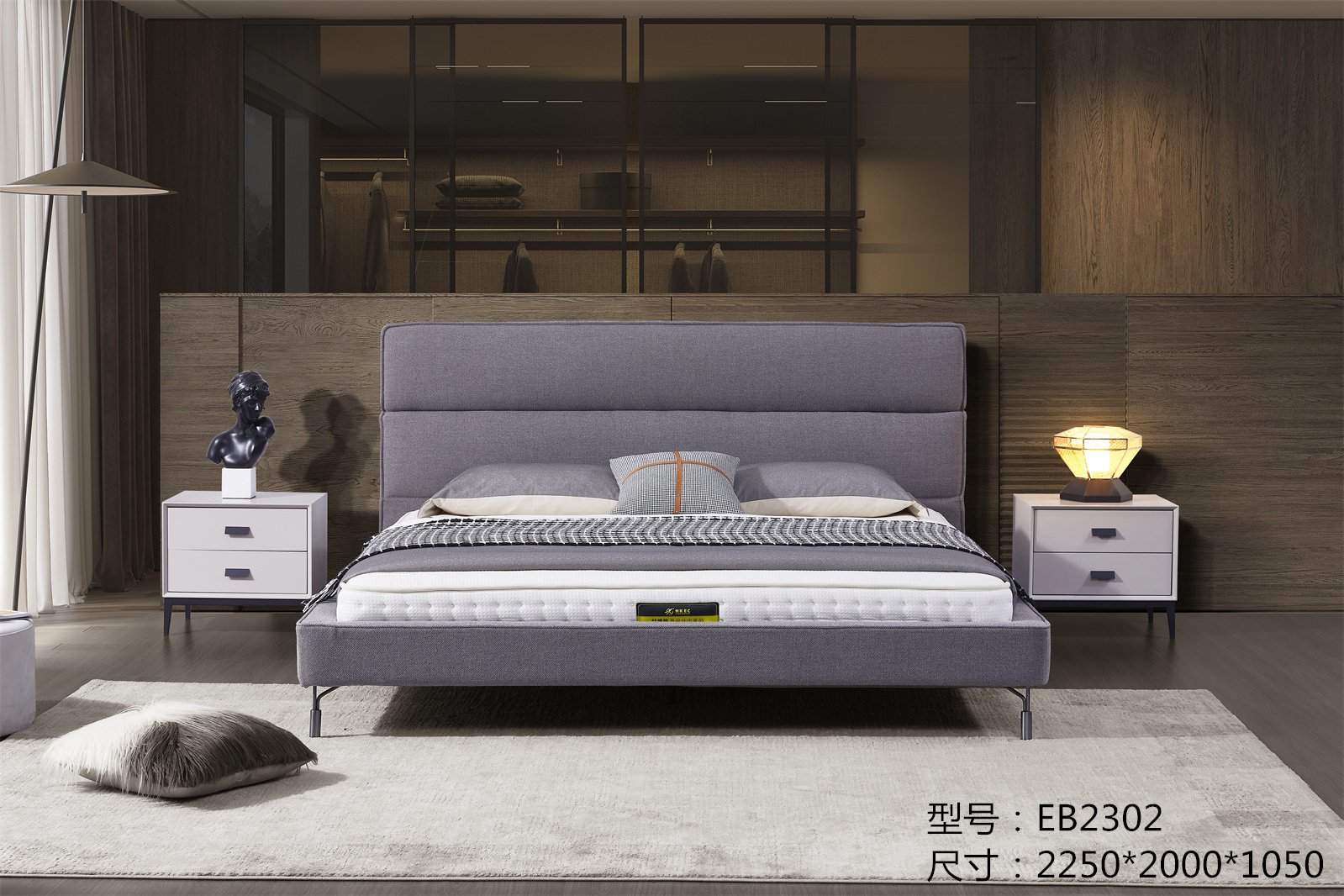 EB2302布艺床